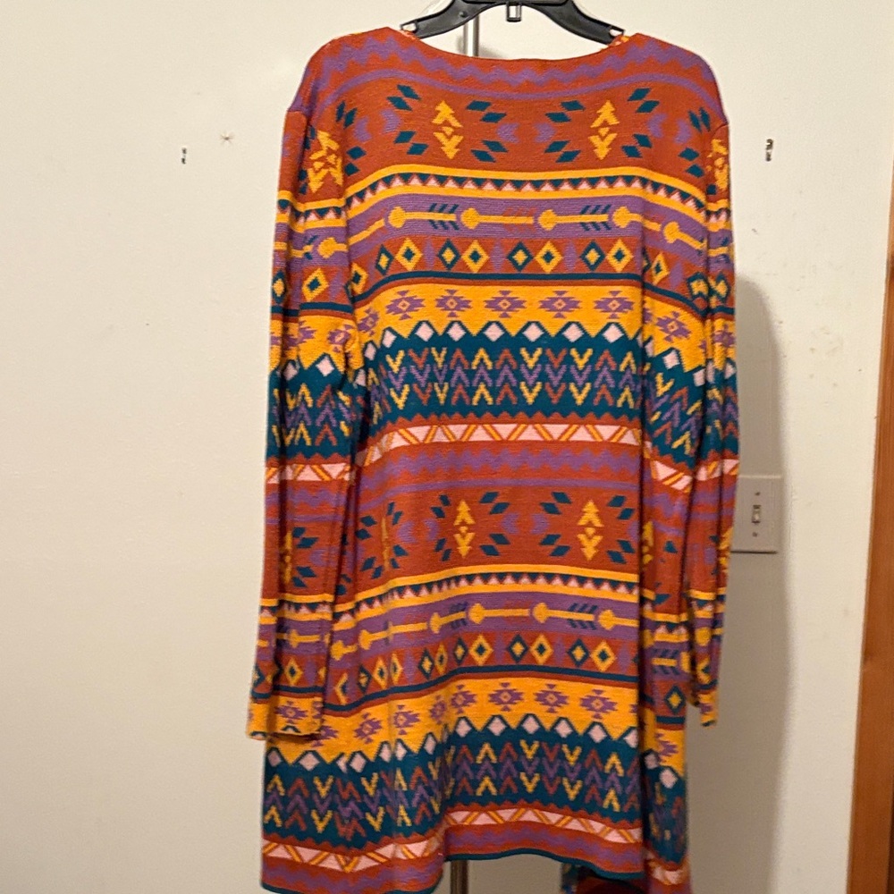Andree Vibrant Multicolor Patterned Cardigan - image 2